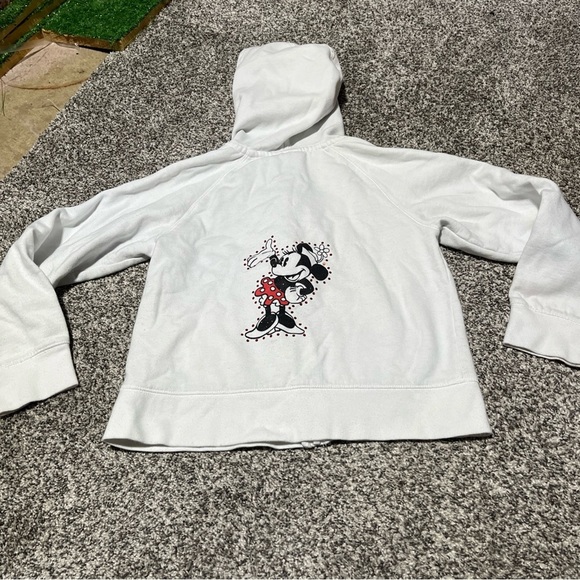 Disney Parks Walt Disney World L sparkly Minnie Mouse White Jacket Hoodie Note!! - Picture 8 of 13